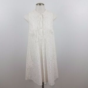 Theory dress eyelet shift sleeveless EUC